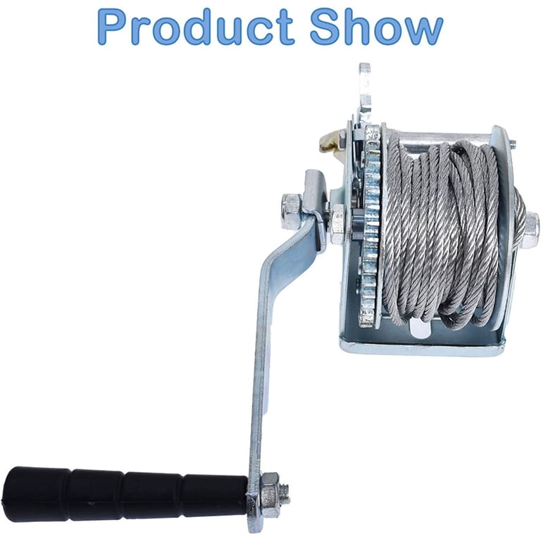 QMCAHCE 600LBS Heavy Duty Manual Winch Boat Trailer Winch (with 8m