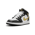 thumbnail image 4 of Jordan GRADE SCHOOL Air Jordan 1 Mid SE GS "Black Gold Patent Leather" BQ6931 007 from Stadium Goods, 4 of 6