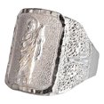 thumbnail image 2 of JOYARIS Anillo San Judas Tadeo Diamantado Plata Fina Ley S925 Talla 8 AN-0000018, 2 of 4