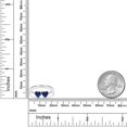 thumbnail image 5 of Gem Stone King 925 Sterling Silver Blue Created Sapphire Women Ring (1.00 Ct Heart Shape, Size 6), 5 of 6