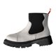 thumbnail image 1 of Botines mujer Nuevas Cómodas Botas De Tobillo De Tacón Inclinado De Suela Gruesa De Cuero Otoño E Invierno Botas De Moda De Tacón Medio Versátiles De Color Sólido De Estilo Británico (White 8.5), 1 of 6