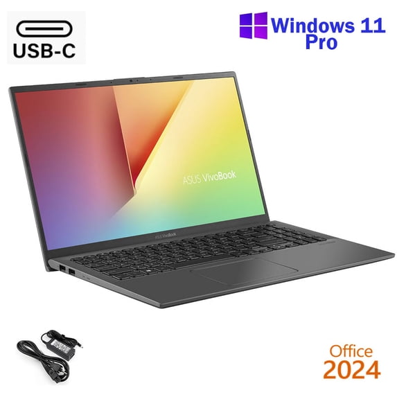 Restored Windows 11 Asus Vivobook 15 X512 15.6" Core i3 Laptop 8GB 256GB SSD Wifi Computer Office24