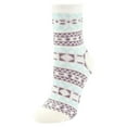 thumbnail image 3 of Airplus  Dual Layer Crew Socks, White Mini Snowflake, Women's Medium 5-10, 3 of 4