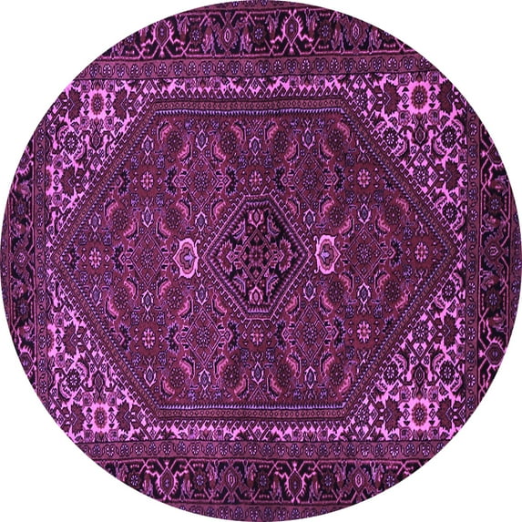 Ahgly Company Indoor Round Persian Purple Traditional Area Rugs, 3' Round