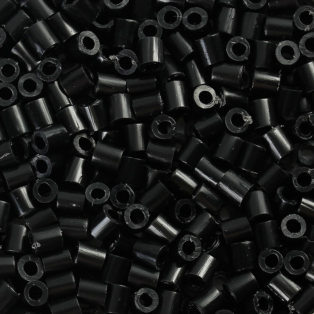 2,000 Black Fuse Beads 5 x 5mm Iron Together Fusion Beads