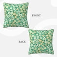 thumbnail image 3 of ZICANCN Green Cute Fresh Daisy Throw Pillow Covers, Bed Couch Sofa Knit Decorative Pillow Covers for Living Room Farmhouse, 22"x22", 3 of 8