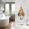 thumbnail image 2 of Yayeee 2 Pack Hand Towels for Bathroom 100% Cotton 16" x 28" Soft Absorbent Kitchen Towel, Colorful Cocktails, 2 of 7