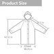 thumbnail image 5 of Chubasquero largo grueso no desechable para adultos, poncho de lluvia para adultos de cuerpo completo a prueba de lluvia para senderismo al aire libre, 1 unidad ER, 5 of 5