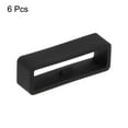 thumbnail image 3 of Unique Bargains 6pack Watch Strap Loop Fastener Rings 26mm Rubber Watch Holder Keeper Black, 3 of 6