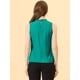 thumbnail image 4 of Blusa de verano casual sin mangas con volantes y cuello simulado con volantes para mujer lago verde S, 4 of 5