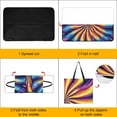 thumbnail image 4 of Colorful Tie Dye Vortex Picnic Blanket Waterproof Outdoor Beach Blanket Hand-held Pad Suitable for Travel, Camping, Beach, Family Gatherings, 4 of 8