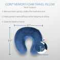 thumbnail image 7 of Core Products Travel Pillow, Orthopedic Neck Support, Airplane Travel, Packable, Portable Use Sitting or Sleeping Memory Foam, Plush Cover, 7 of 7