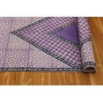 thumbnail image 5 of Casavani Handmade Block Printed Cotton Dhurrie Purple Kitchen Area Rug 3x5 feet, 5 of 5