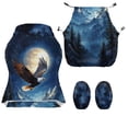thumbnail image 7 of TSOVTHRID Eagle Moon Mountain Print Office Chair Covers Stretch Gaming Chair Cover Scratch Proof Furniture Protector Breathable Reclining Gamer Armchair Slipcovers for Dormitories, 7 of 7