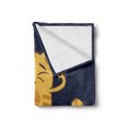 thumbnail image 2 of Animal Soft Flannel Fleece Throw Blanket, I Love Yoga Theme Cartoon Cat Exercise Mat Lotus Position, Cozy Plush for Indoor and Outdoor Use, 60" x 80", Pale Blue Dark Blue, by Ambesonne, 2 of 6