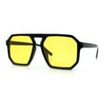 thumbnail image 6 of SA106 by Male Adult Octagon Geometric Plastic Racer Pilots Sunglasses, Yellow, 1, 6 of 10
