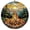 Campfire Camping, variant on Louisiana Bayou Ornament , Travel Souvenir Keepsake Christmas