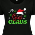 thumbnail image 4 of Inktastic Gigi Claus with Christmas Santa Hat and Snowflakes Women's Plus Size T-Shirt, 4 of 5
