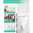 thumbnail image 3 of No Hook Shower Curtain with Snap in Liner, Fall Thanksgiving Day Pumpkins Squirrel Black Buffalo Plaid Shower Curtains for Bathroom, Washable Shower Curtain Liner Set with Mesh Top Window, 72"x84", 3 of 6