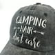 Cheveux de Camping Ne Se Soucient Pas Vintage Teint Chapeau de Baseball Réglable Teint – image 2 sur 6