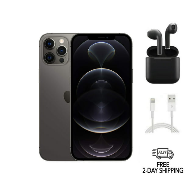 Refurbished Apple iPhone 12 Pro A2341 (Fully Unlocked) 128GB Graphite w/ Wireless Earbuds