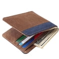 thumbnail image 1 of Hombres Niños Lona Cartera corta Estuche para tarjetero Patchwork Monedero Hangbag Monedero Estuche para bolsa Jumpingount BB6581-02, 1 of 7