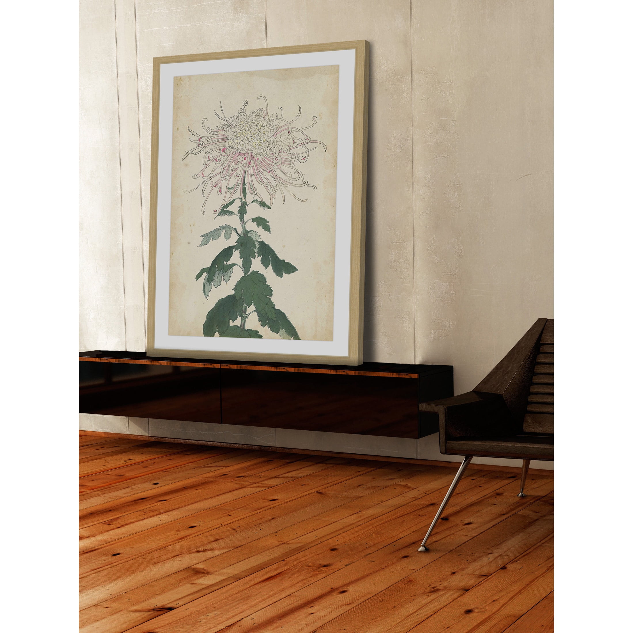 MARMONT HILL  - 'Chrysanthemum IV' Framed Painting Print - Multi-Color 16 x 24