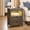 Rustic Brown, variant on VKCC Rustic 2 Drawers Nightstand with LED Lights & Charging Station, Farmhouse Bedside Table with Open Shelf, White