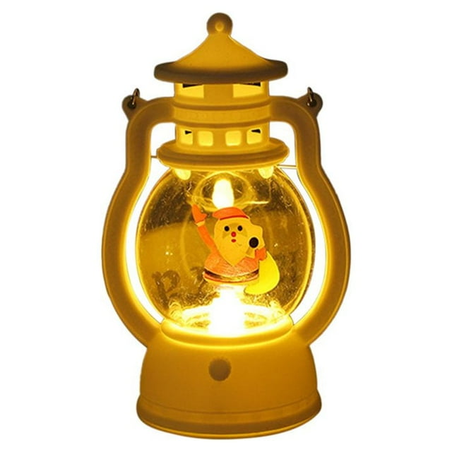 Portable Christmas LED Lantern Tree Decor Night Lights Stanta Claus Snowman Colleagues Friends For Home Oil Lamp