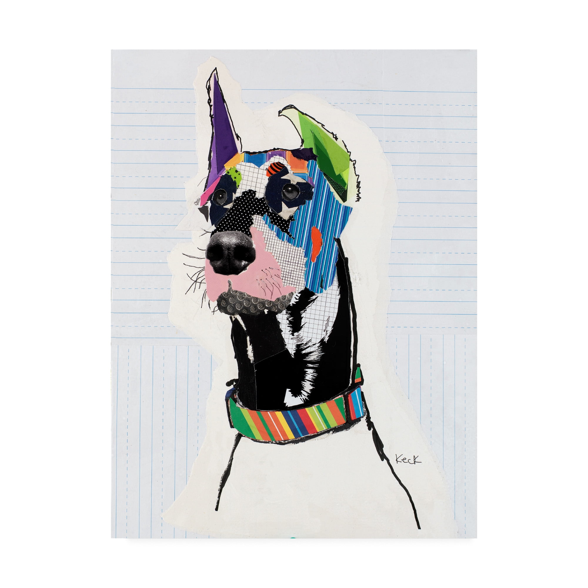 abstract doberman art