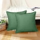 thumbnail image 2 of Juego de 2 Suave Lino Decorativo Funda de cojíns,decoración del hogar,45 x 45 cm Funda a Almohada de Estilo Bohemio de Suave para sofá, recámara, Sala de Estar, Coche (Verde Oscuro), 2 of 3