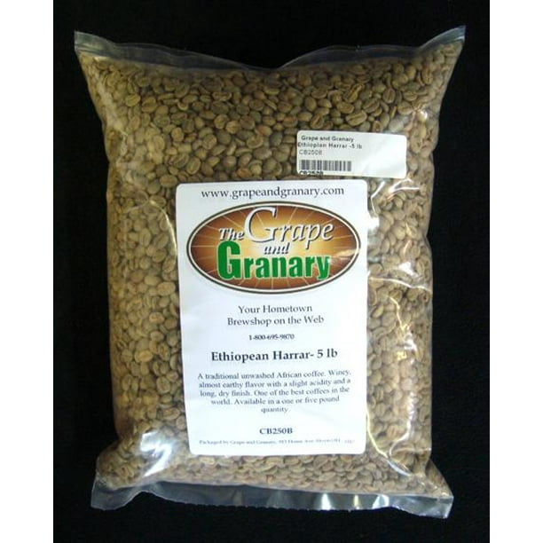 Ethiopian Harrar 5 lb Green Coffee Beans