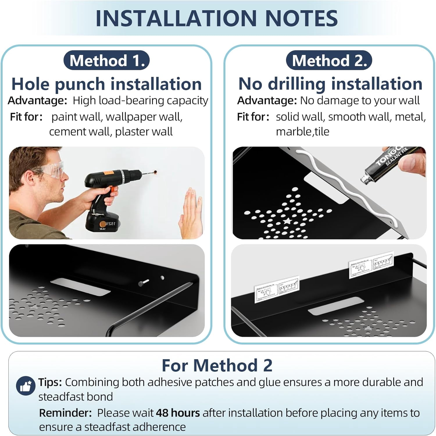 Projector Shelf,Floating Entertainment Center Shelves，Dvd Player Shelf, Shelf Under Tv Wall Mount shelf for Cable Box,Wifi Router,Tv Box,Game Console, Modem,Wall mount Floating Shelf/Rack/Stand/Holder