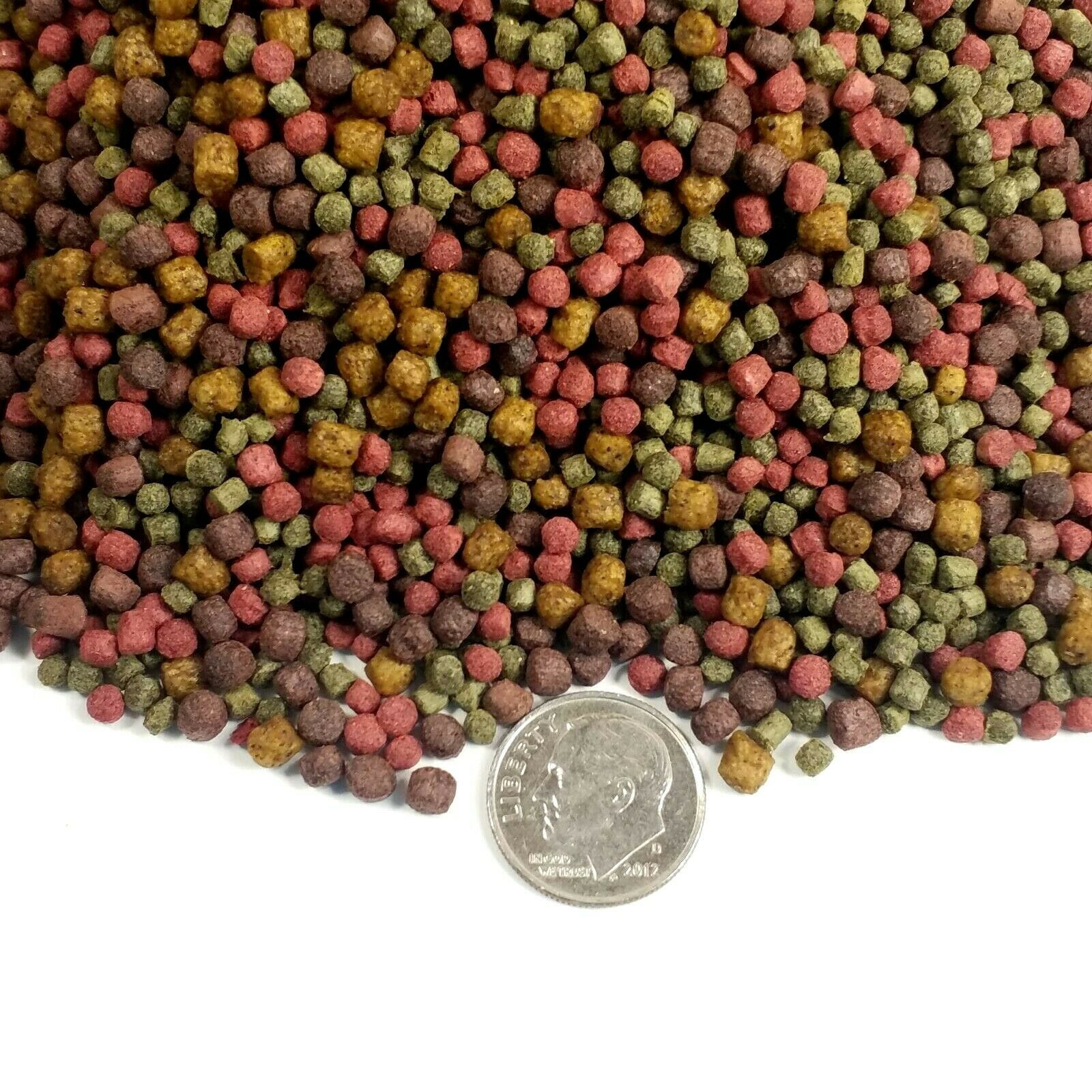 3mm - 1/8" 4-Type Ultra Mix, High Protein Floating Koi & Aquarium Fish Pellets…25-lbs