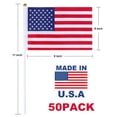 thumbnail image 5 of GameXcel 4x6 in, 50PCS Handheld Small American Flags for 4th of July, Independence Day, Veteran's Day, 5 of 10
