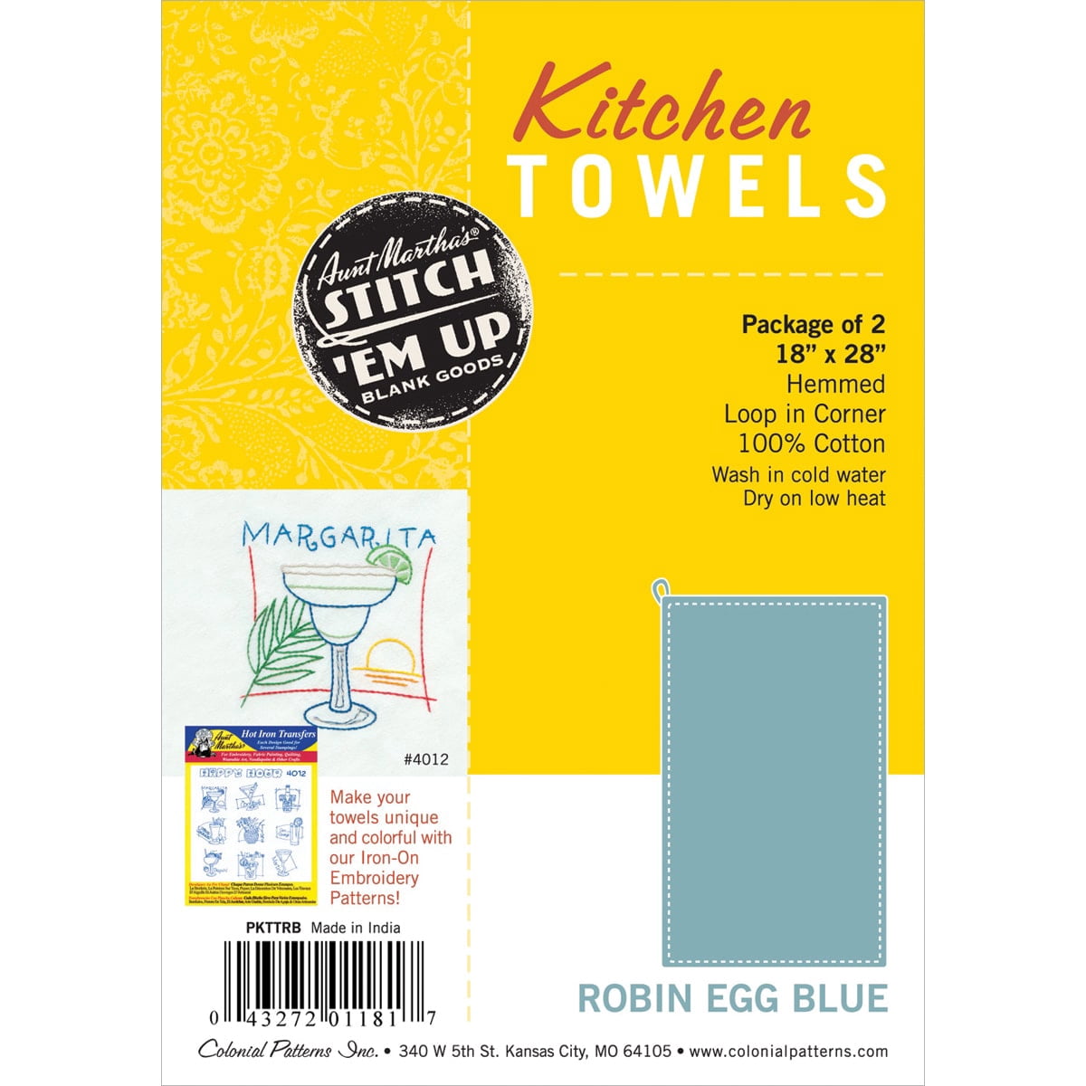 Aunt Martha's 18" x 28" Dish Towels, 2 Count