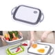 thumbnail image 1 of Tabla de cortar plegable 4 en 1 Tabla de cortar multifuncional Colador de fregadero | Cesta de verduras plegable | Material PP engrosado que ahorra espacio | 40x30x11cm | Gris | Herramienta de cocina, 1 of 9