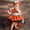 Orange, variant on Toddler Kids Caveman for Girls â Halloween Cavegirl Mesh Tulle Dress with Bone Headband â Historical Dog Bones Outfit for Princess Party (Ages 6 Months â 6 Years)