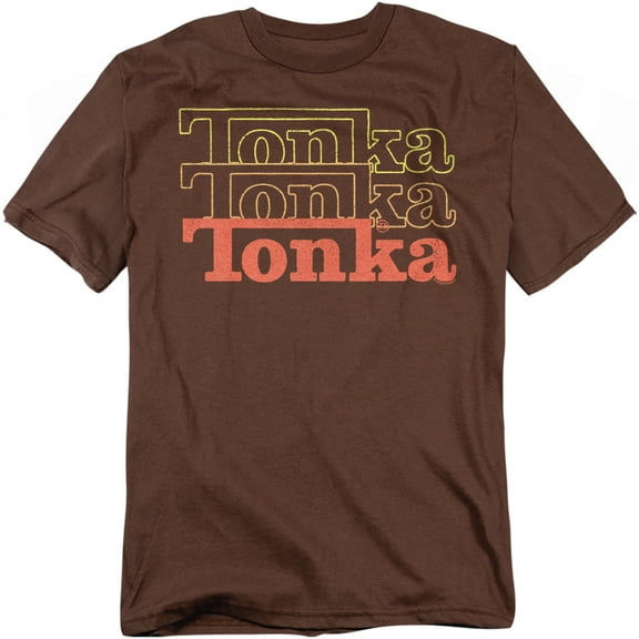 Tonka T-Shirt Fuzzed Repeat Unisex Graphic Tee For Men & Women Coffee 