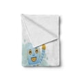 thumbnail image 2 of Science Party Soft Flannel Fleece Blanket, Smiling Man in 1970s Style and Robot Dancing Together Image Art Print, Cozy Plush for Indoor and Outdoor Use, 60" x 80", White Multicolor, by Ambesonne, 2 of 6