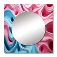 thumbnail image 2 of Designart "Focus Op Art in Blue and Pink" Modern Square Mirror Wall Decor Transitional - Large Blue Square Bathroom Mirror - Square Printed Wall Mirror Art, 2 of 5
