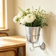thumbnail image 3 of Wall Vase for Flowers, Boho Metal Hanging Vessel, Versatile Organizer Wall Decor for Home Living Room, Bedroom, Bathroom & Kitchen, Office, 3 of 7