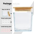 thumbnail image 4 of Frascos para velas Creahaus, paquete de 9, vidrio cuadrado de 10 oz con bambú, 4 of 6