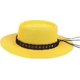 thumbnail image 3 of Sun Hat Summer Straw Hat Elegant Concave Crown Top Church Wedding Boater Sunhat, 3 of 3