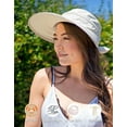 thumbnail image 4 of Sun Hats for Women UV Protection Wide Brim 2 in 1 Zip-Off Visor Summer Beach Hat Womens Packable Golf Hat, 4 of 7