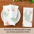 thumbnail image 6 of Coolnut Set of 1 Cactus and Flower Satin Napkin Square 20 Inches Table Napkins Soft Smooth Decorative Napkins for Wedding Banquet Party Decoration, 6 of 6