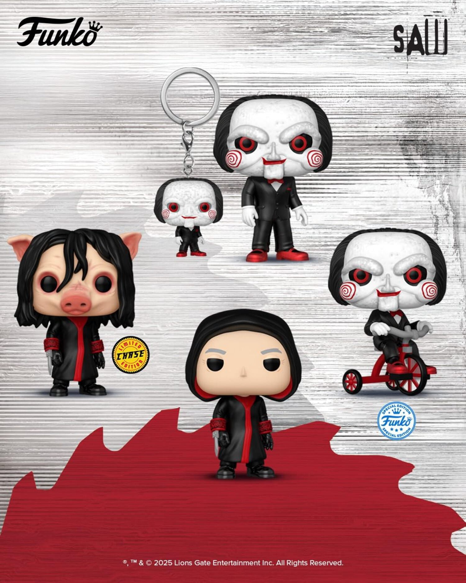 Funko Pocket Pop! Horror Keychain Saw Billy the Puppet Mini Figure