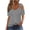 Gray, variant on WIZUTIZ Womens Tops Cold Shoulder V-Neck Short Sleeve Tops Hollow Eyelet Embroidery off Shoulder Metals Blouse Breathable Sexy T Shirts Elegant Tunics Tees up to 60% Off Blue XXXL
