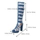 thumbnail image 2 of 1 par de botas altas hasta la rodilla prácticas para mujer, botas de pierna alta, botas de tacón alto para dama, 2 of 6