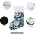 thumbnail image 3 of Traditional Floral Pattern Large Christmas Stockings, Hanging Xmas Stockings Candy Fireplace Stocking Hanging Tag with Crystal Velvet for Family Holiday Christmas Party Decorations,17.7", 3 of 7